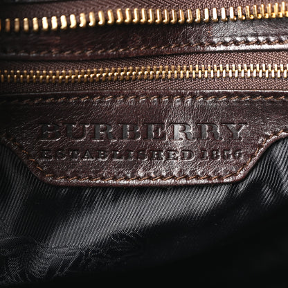 Burberry Calfskin Metal Stitch Lowry Chocolate Brown 6 of 11