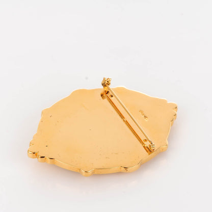 Chanel Resin Coco Cameo Brooch Black Gold 4 of 5