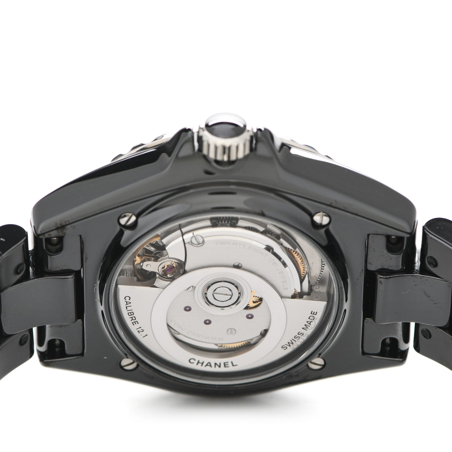 Stainless Steel Ceramic Diamond Bezel 38mm J12 Automatic Watch Black