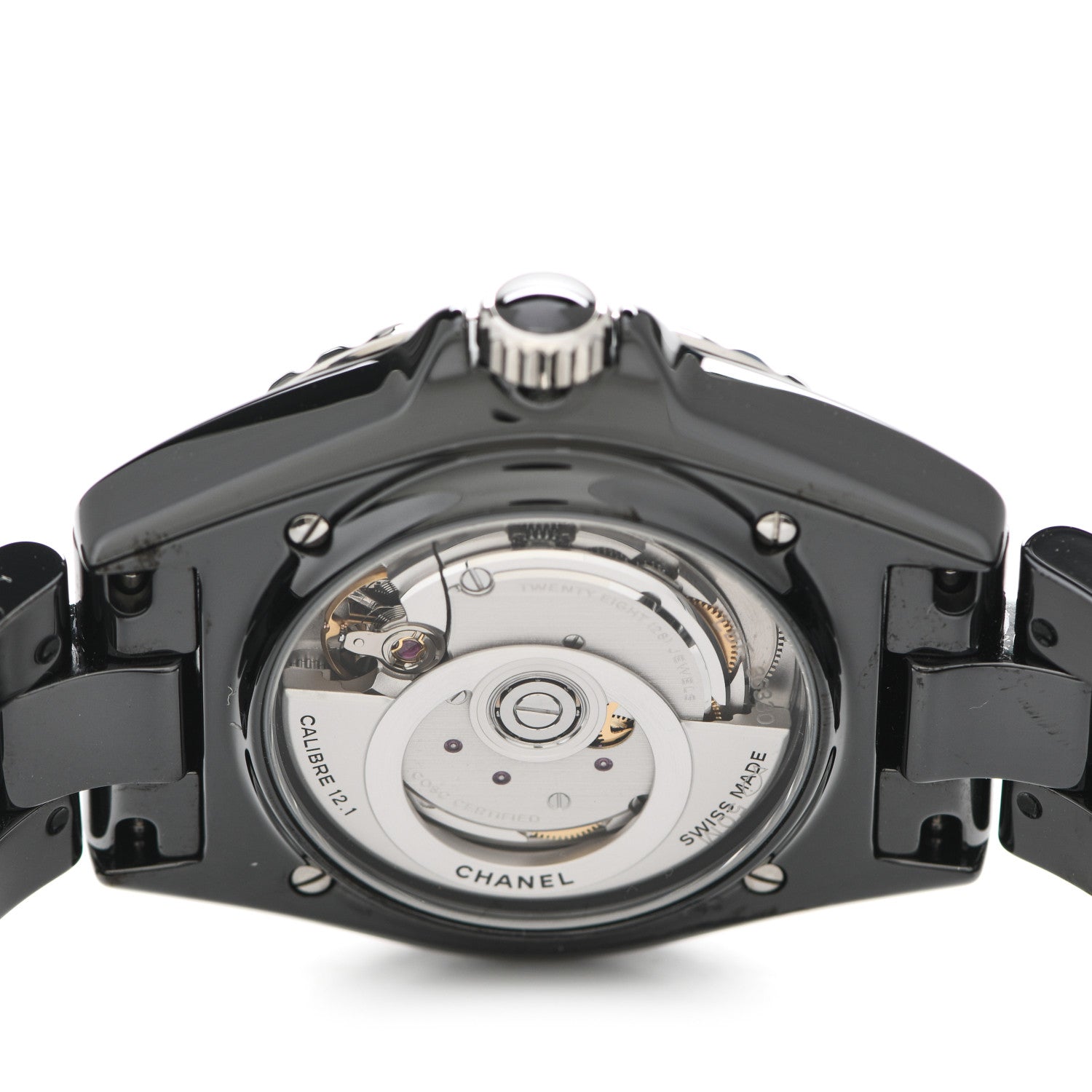 Chanel Stainless Steel Ceramic Diamond Bezel 38mm J12 Automatic Watch Black 4 of 5