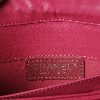 Chanel Patent Quilted Clutch Chain Flap Fuchsia 7 of 8