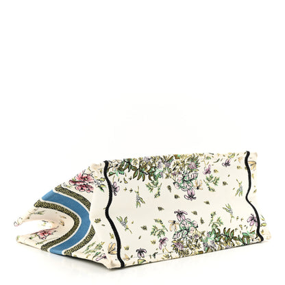 Christian Dior CHRISTIAN DIOR Canvas Embroidered Medium D-Constellation Book Tote Latte Multicolor 4 of 11