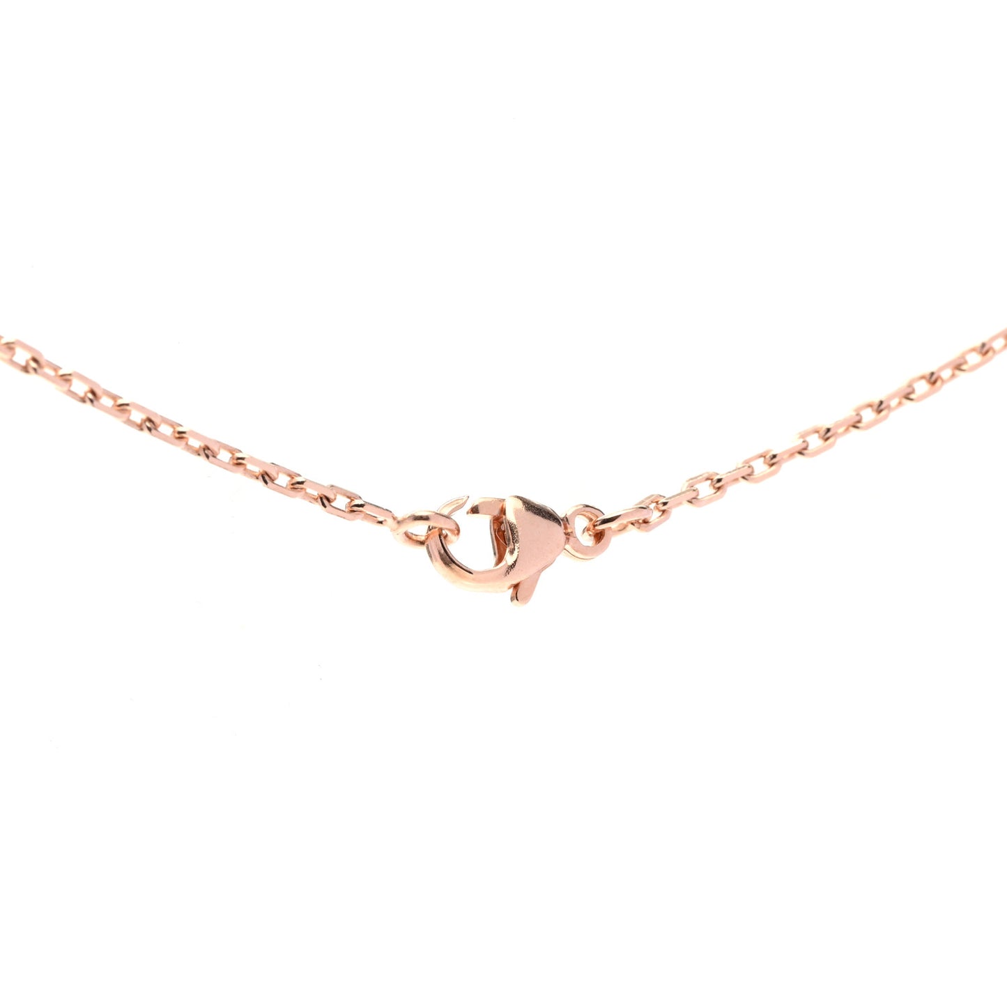 Lacquered Rose Gold Mini Pop H Pendant Necklace Marron Glace