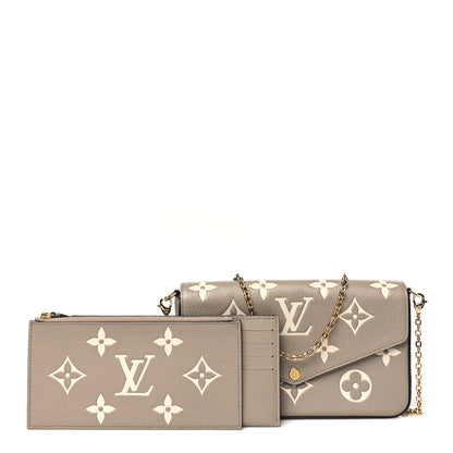 Louis Vuitton Empreinte Monogram Giant Felicie Pochette Tourterelle Creme 3 of 11