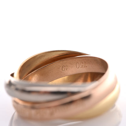 Cartier 18K Pink Yellow White Gold Les Must De Trinity Ring 49 4.75 5 of 5