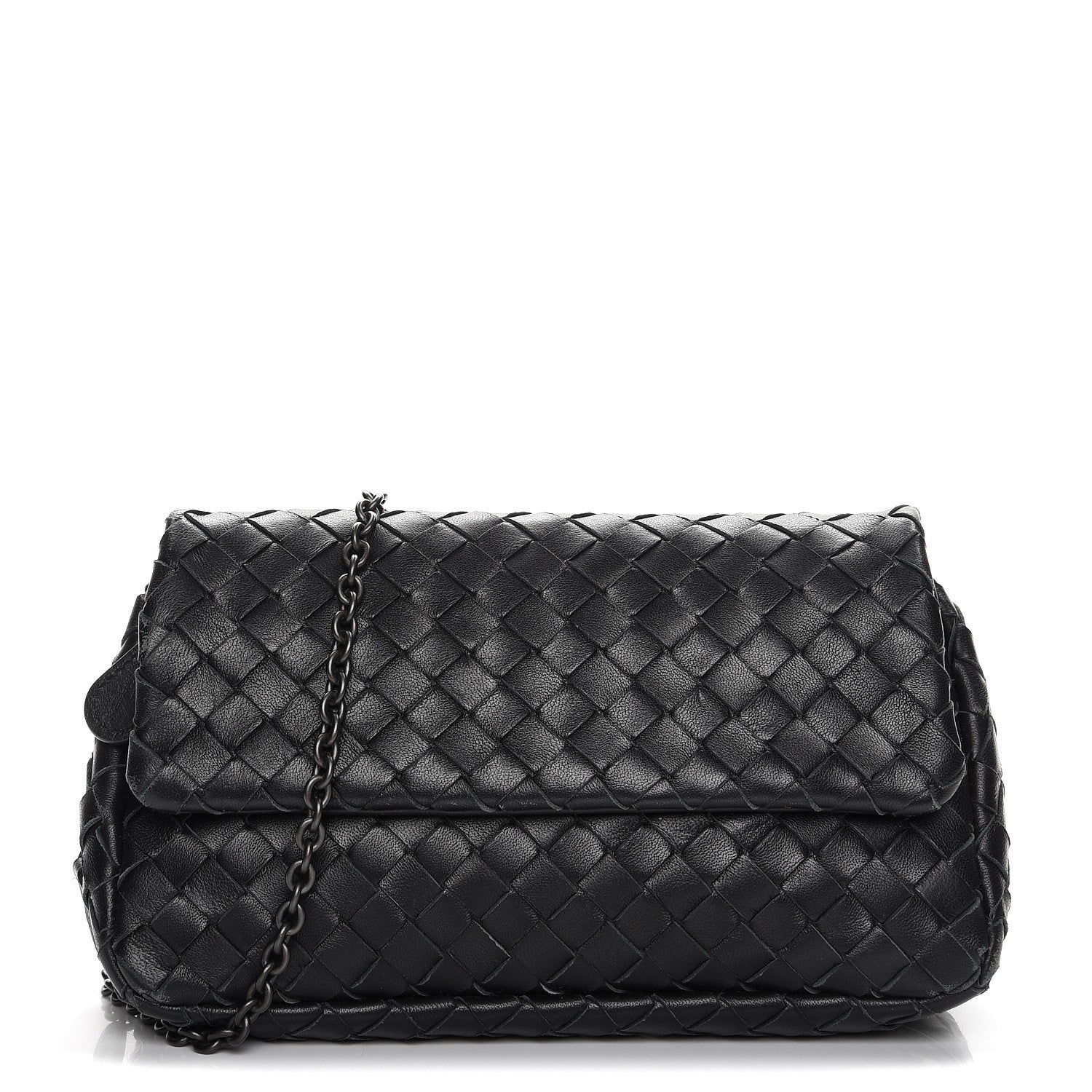 Bottega Veneta Nappa Intrecciato Mini Messenger Bag Nero Black 1 of 11