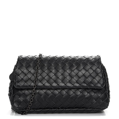 Bottega Veneta Nappa Intrecciato Mini Messenger Bag Nero Black 1 of 11