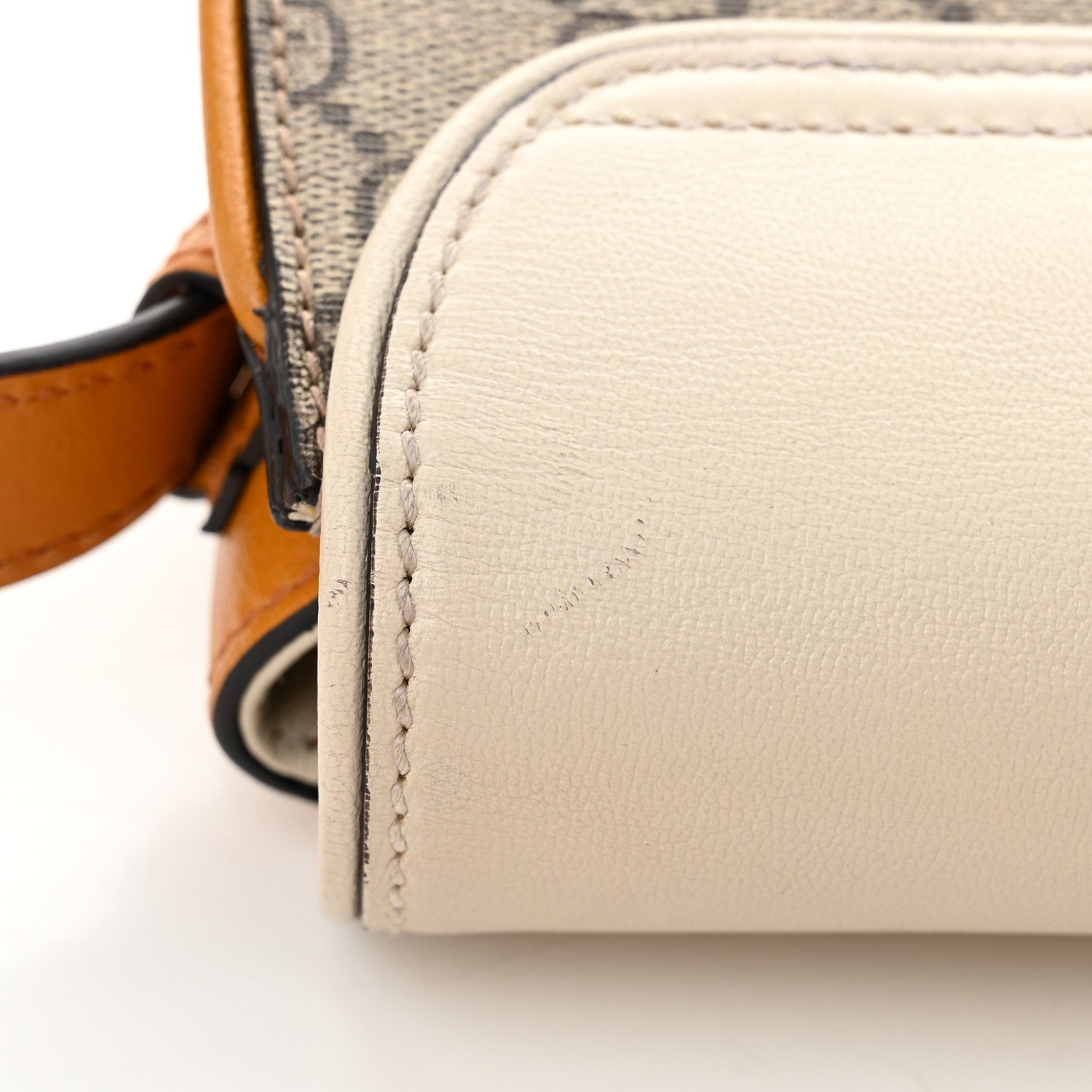 Gucci GG Supreme Monogram Calfskin Small Padlock Messenger Shoulder Bag Beige Mystic White Sun Oil 12 of 12