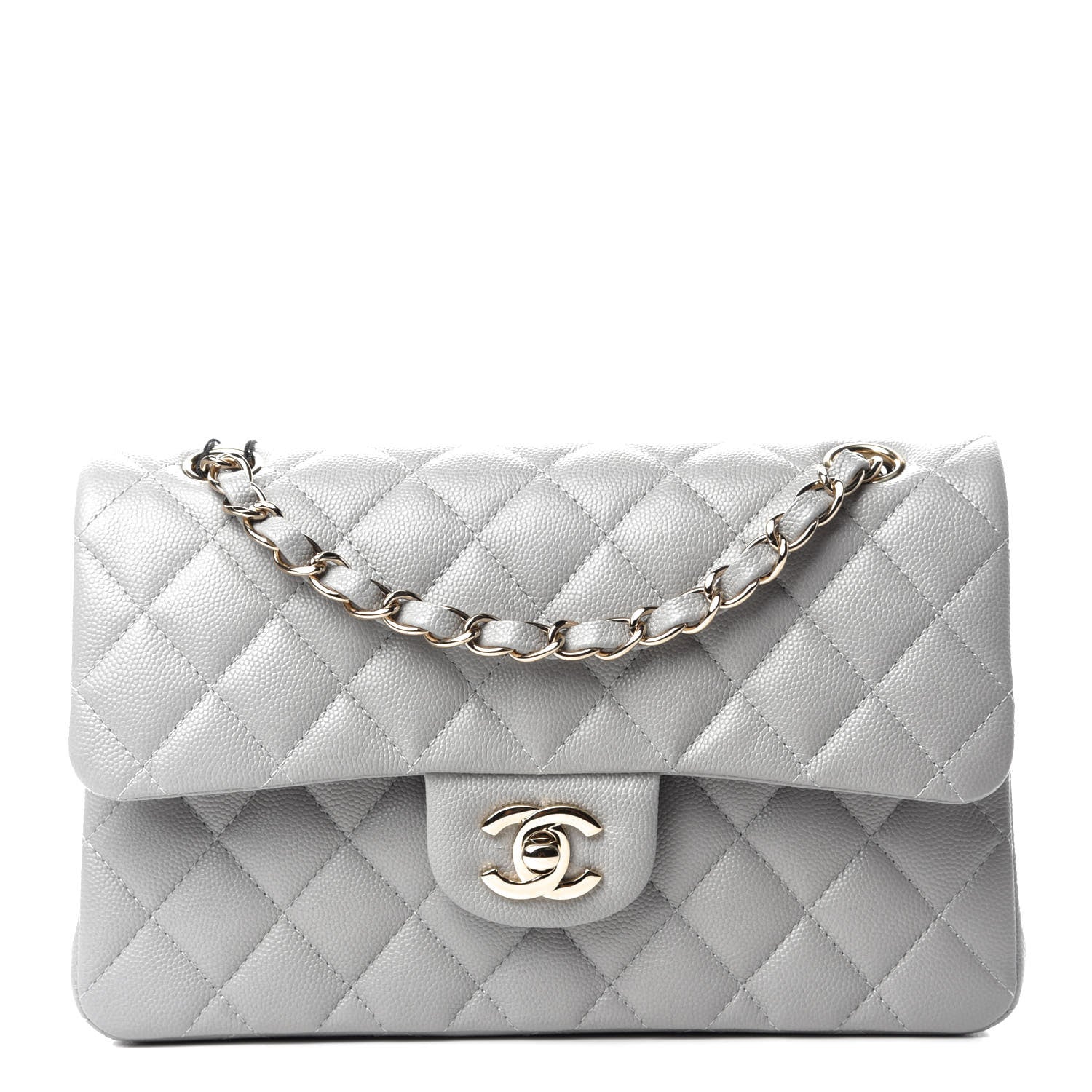 Chanel Caviar Quilted Small Double Flap Grey 1 of 11