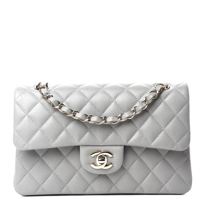 Chanel Caviar Quilted Small Double Flap Grey 1 of 11