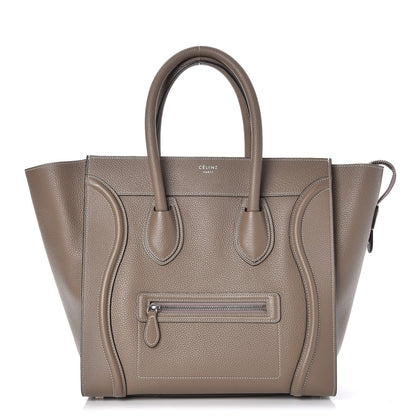 Celine Drummed Calfskin Mini Luggage Souris 1 of 7