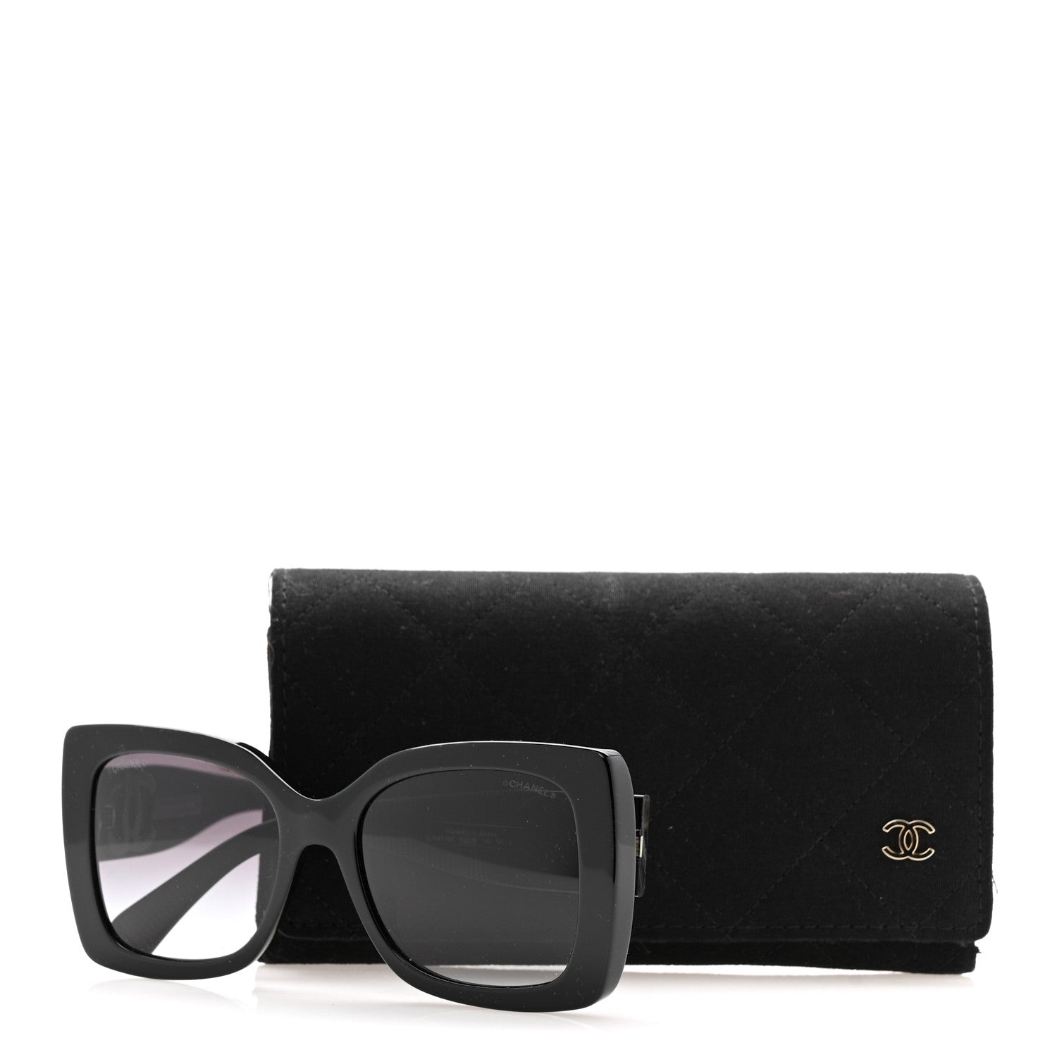 Chanel Square Polarized CC Sunglasses 5494-A Black 9 of 9