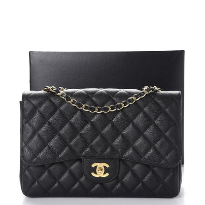 Chanel Caviar Quilted Jumbo Single Flap Black 8 of 8