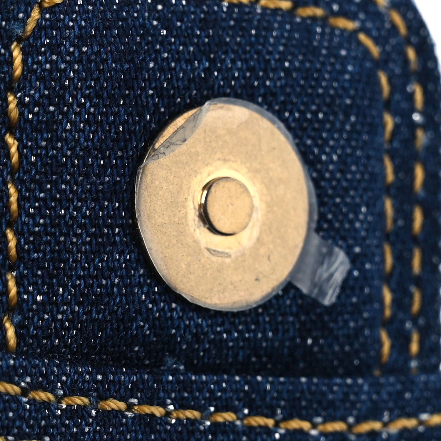 Chanel Denim Quilted Double You Card Holder On Chain Blue 11 of 11