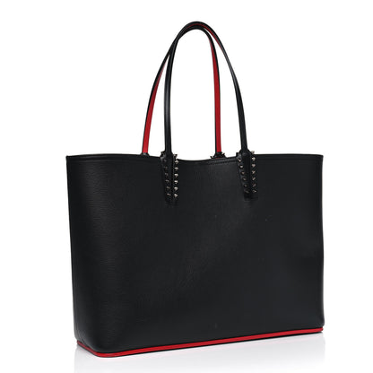 Christian Louboutin Calfskin Spikes East West Cabata Tote Black 2 of 8