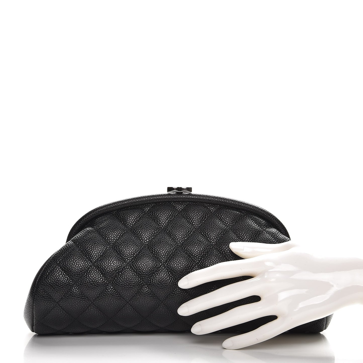 Caviar Quilted Timeless Clutch Black