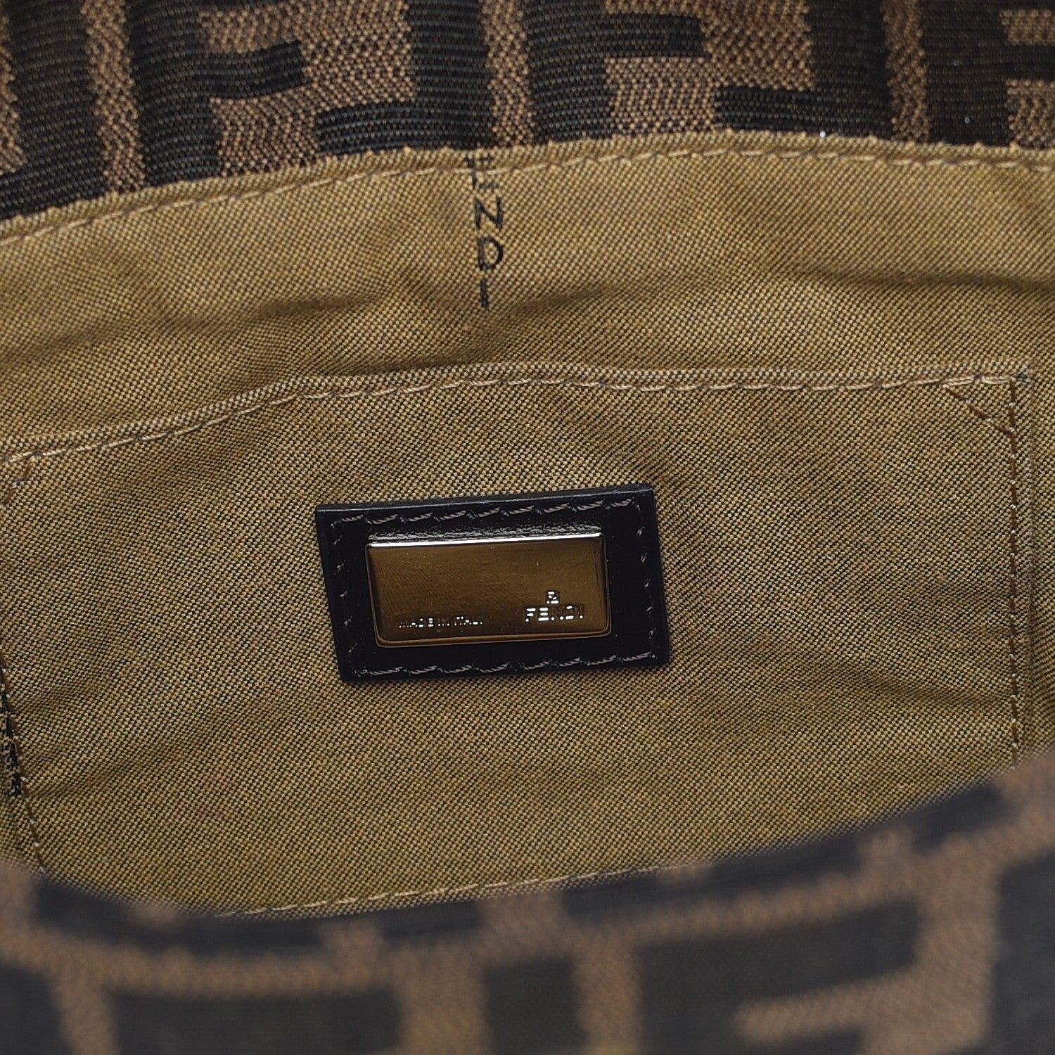 Fendi Zucca Small Chef Shoulder Bag Tobacco 6 of 7