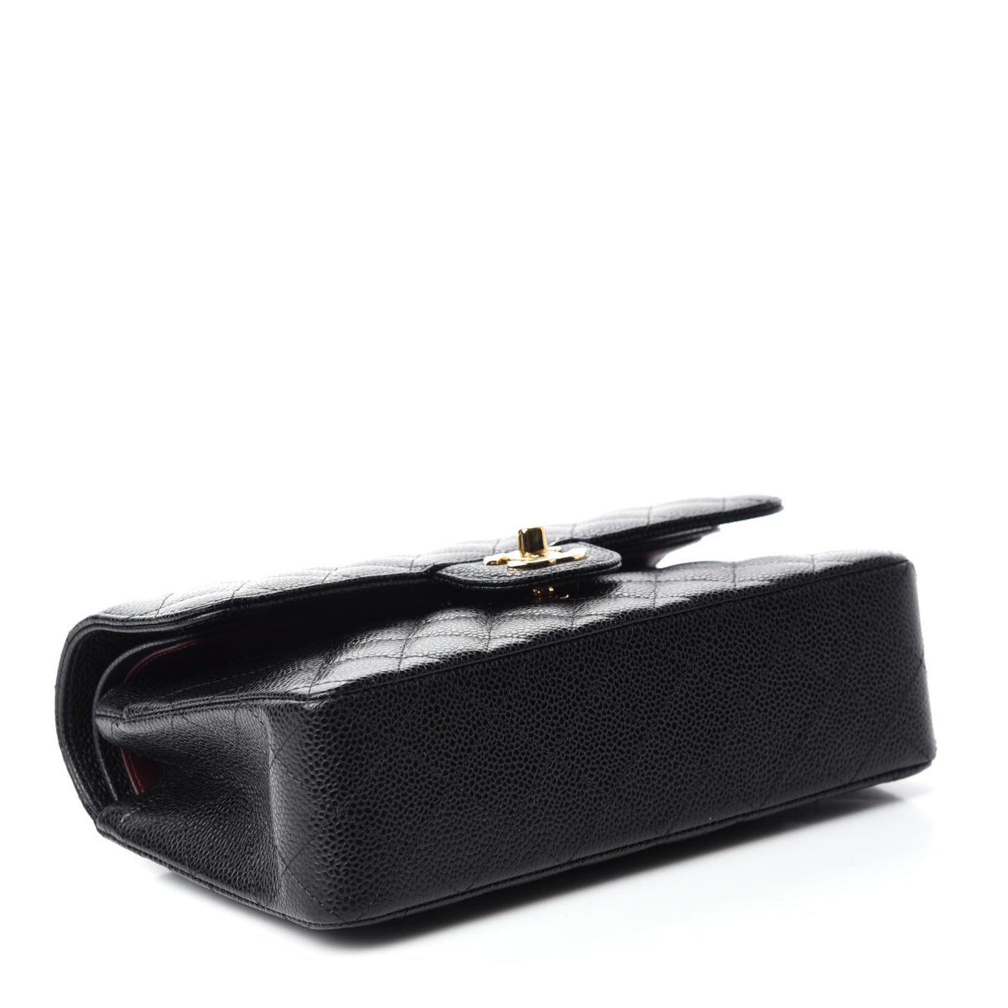 Caviar Quilted Small Double Flap Black