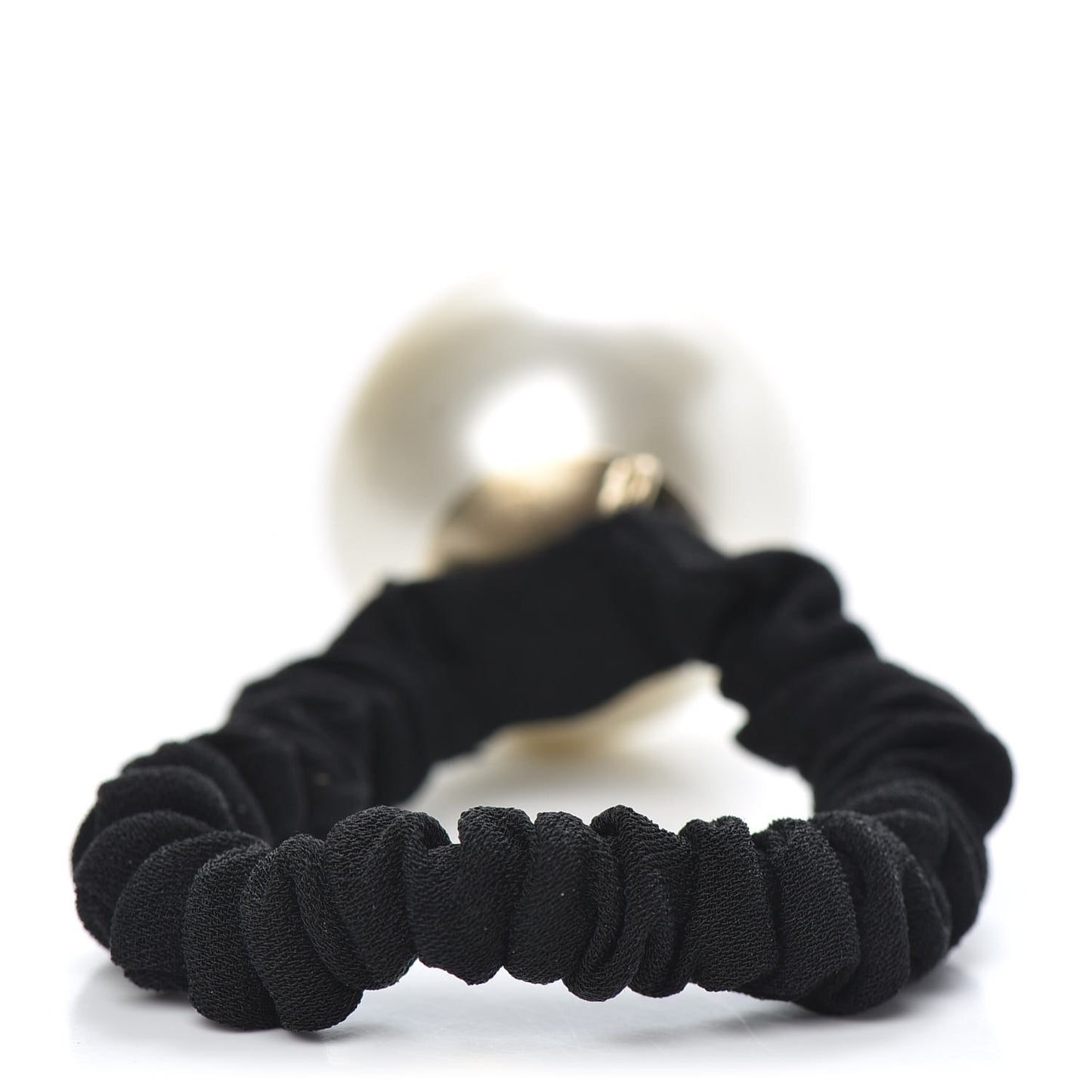 Pearl CC Hair Tie Black Gold Pearly White