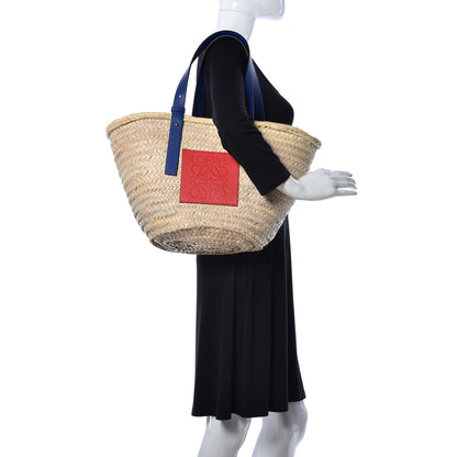 Loewe Raffia Basket Tote Bag Cream Multi 2 of 11