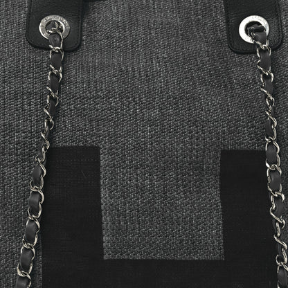Chanel Canvas Large Maxi Shopping Tote Dark Blue 8 of 10