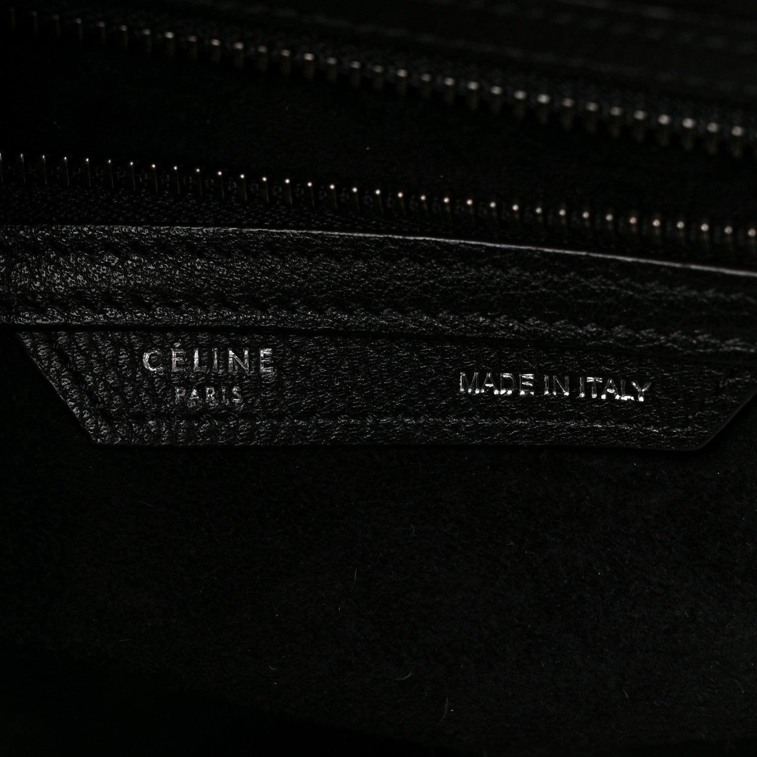 Celine Drummed Calfskin Mini Luggage Black 6 of 9