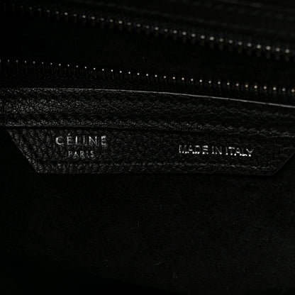 Celine Drummed Calfskin Mini Luggage Black 6 of 9