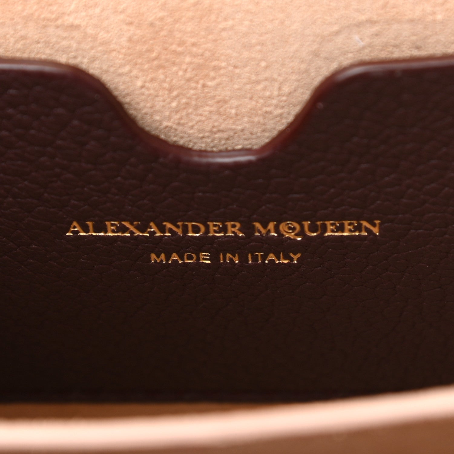 Alexander McQueen Silky Amish Grained Goatskin Box Shoulder Bag 16 Burgundy 11 of 19