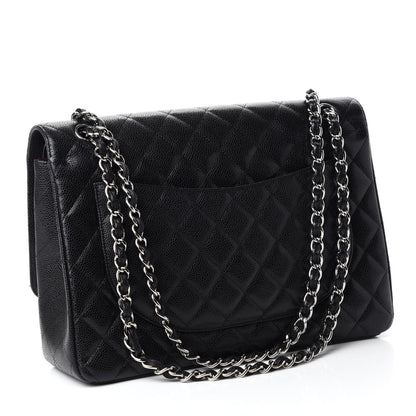 Chanel Caviar Quilted Maxi Double Flap Black 3 of 11
