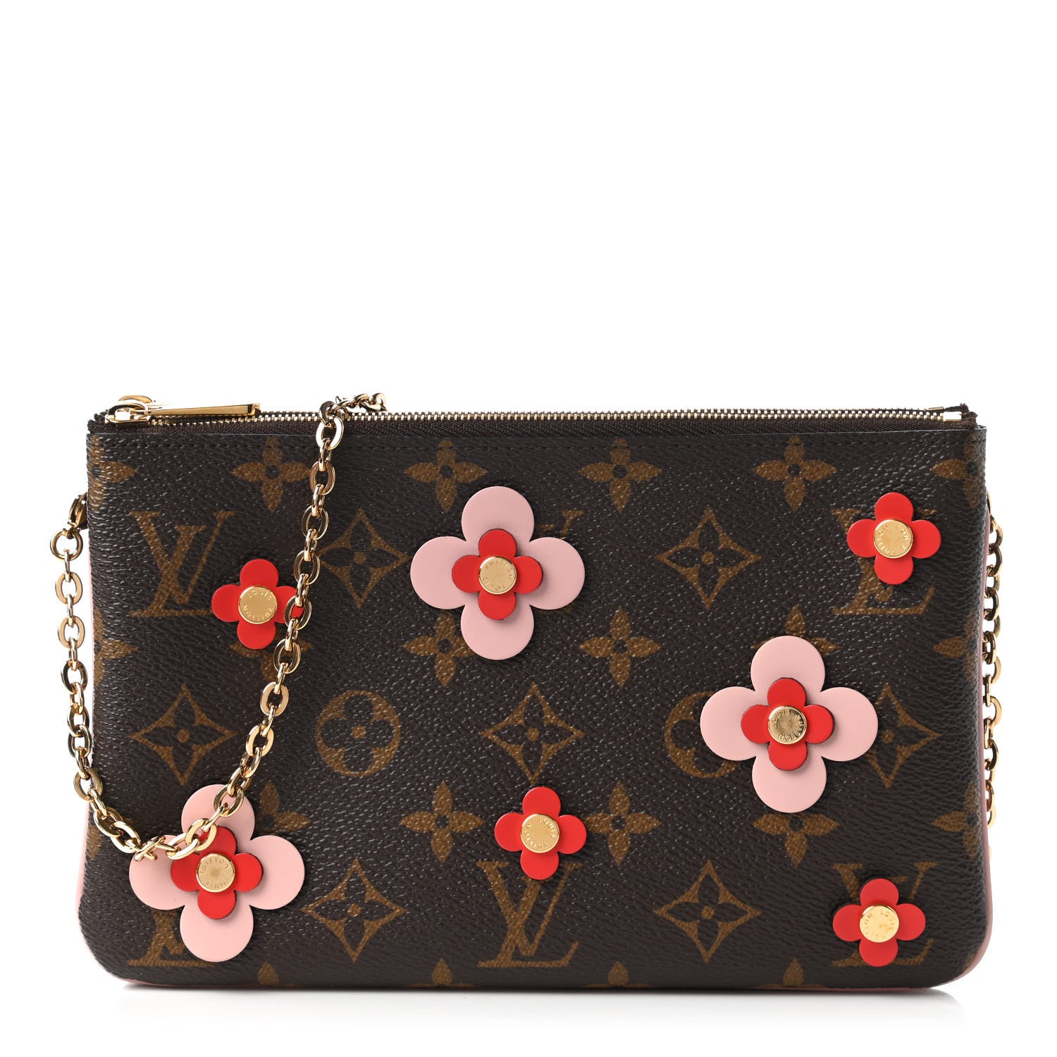 Louis Vuitton Monogram Blooming Flowers Double Zip Pochette 1 of 11