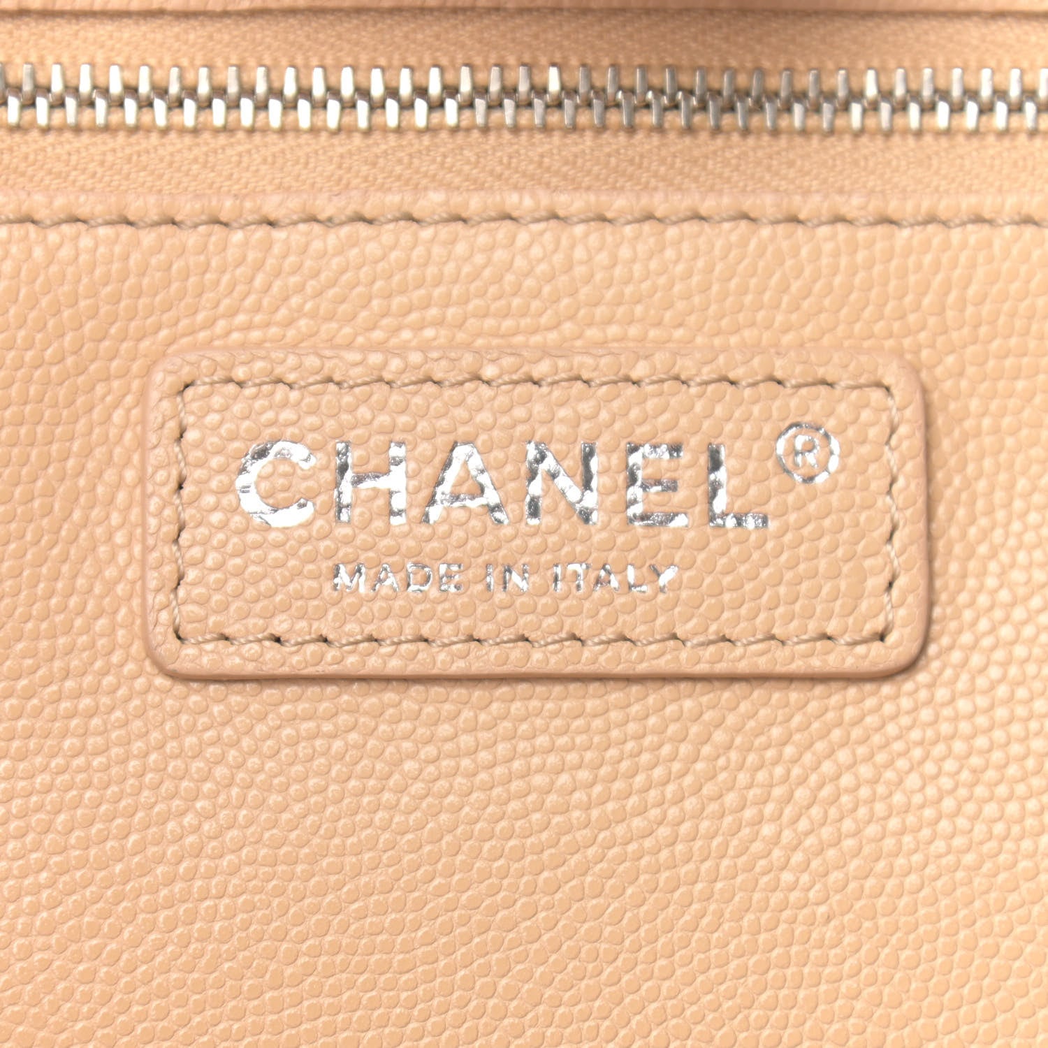 Chanel Caviar Stitched Large Shopping Tote Beige 6 of 12