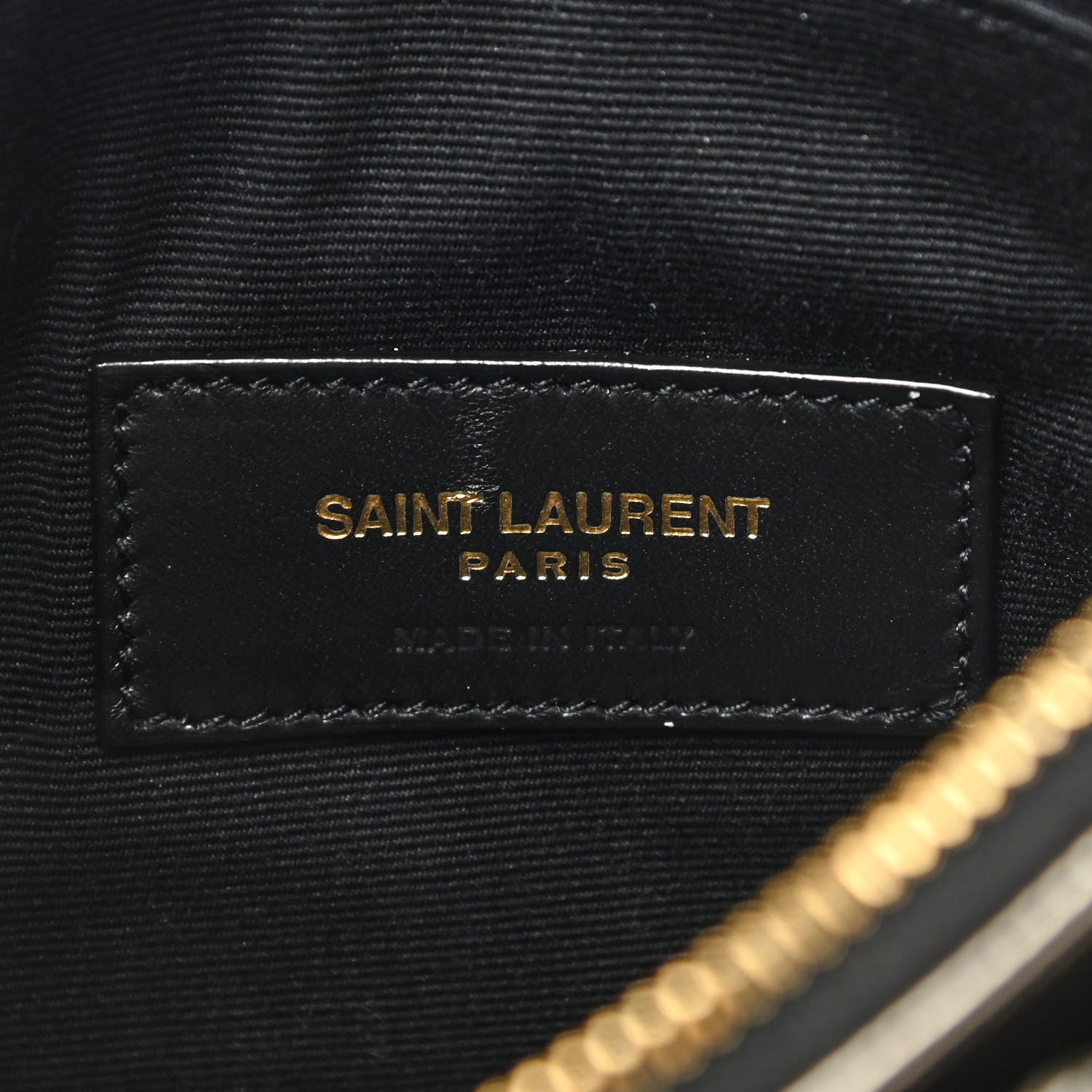Saint Laurent Metallic Grain De Poudre Matelasse Chevron Monogram Bill Pouch Piombo 6 of 8