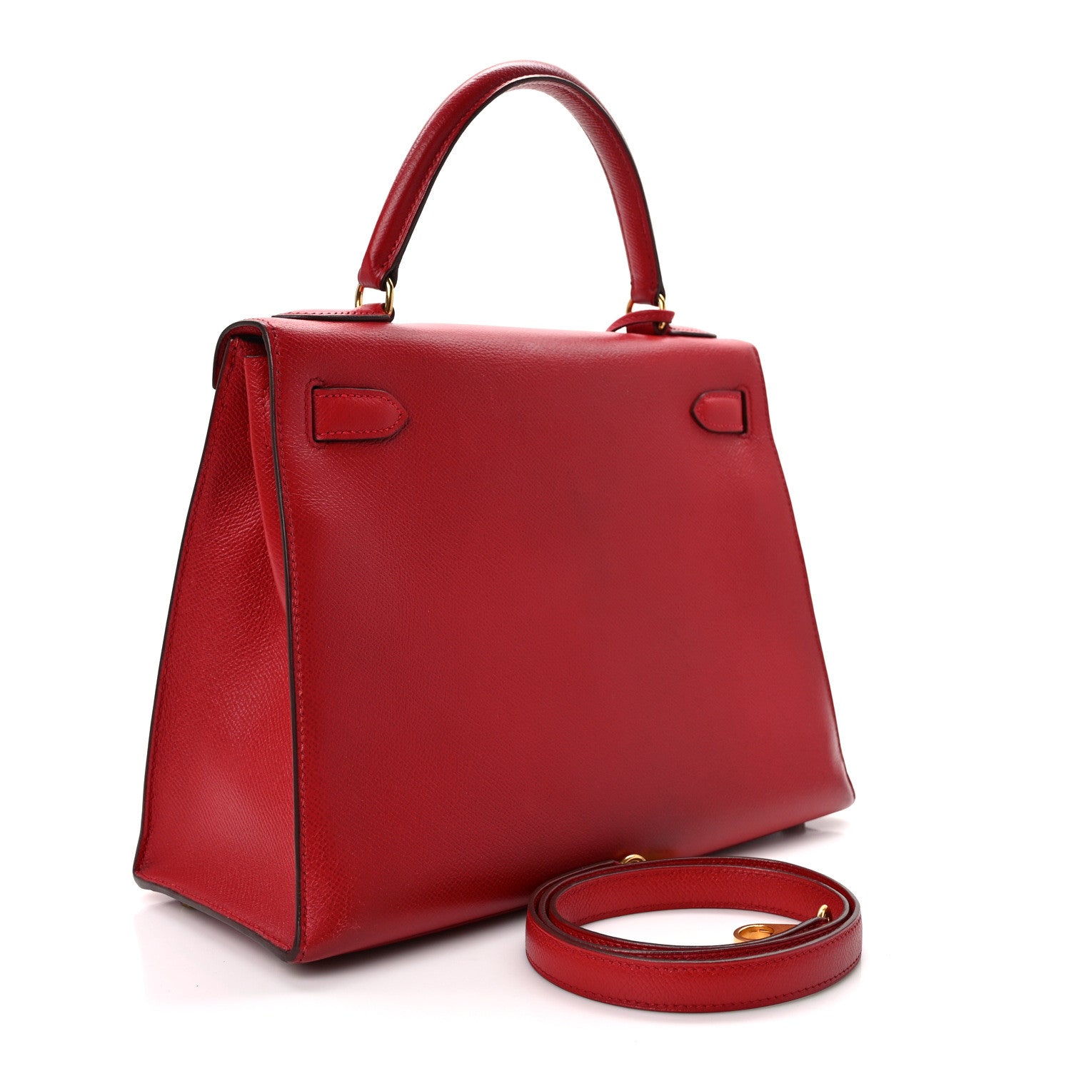 Hermes Courchevel Kelly Sellier 28 Rouge Vif 3 of 16