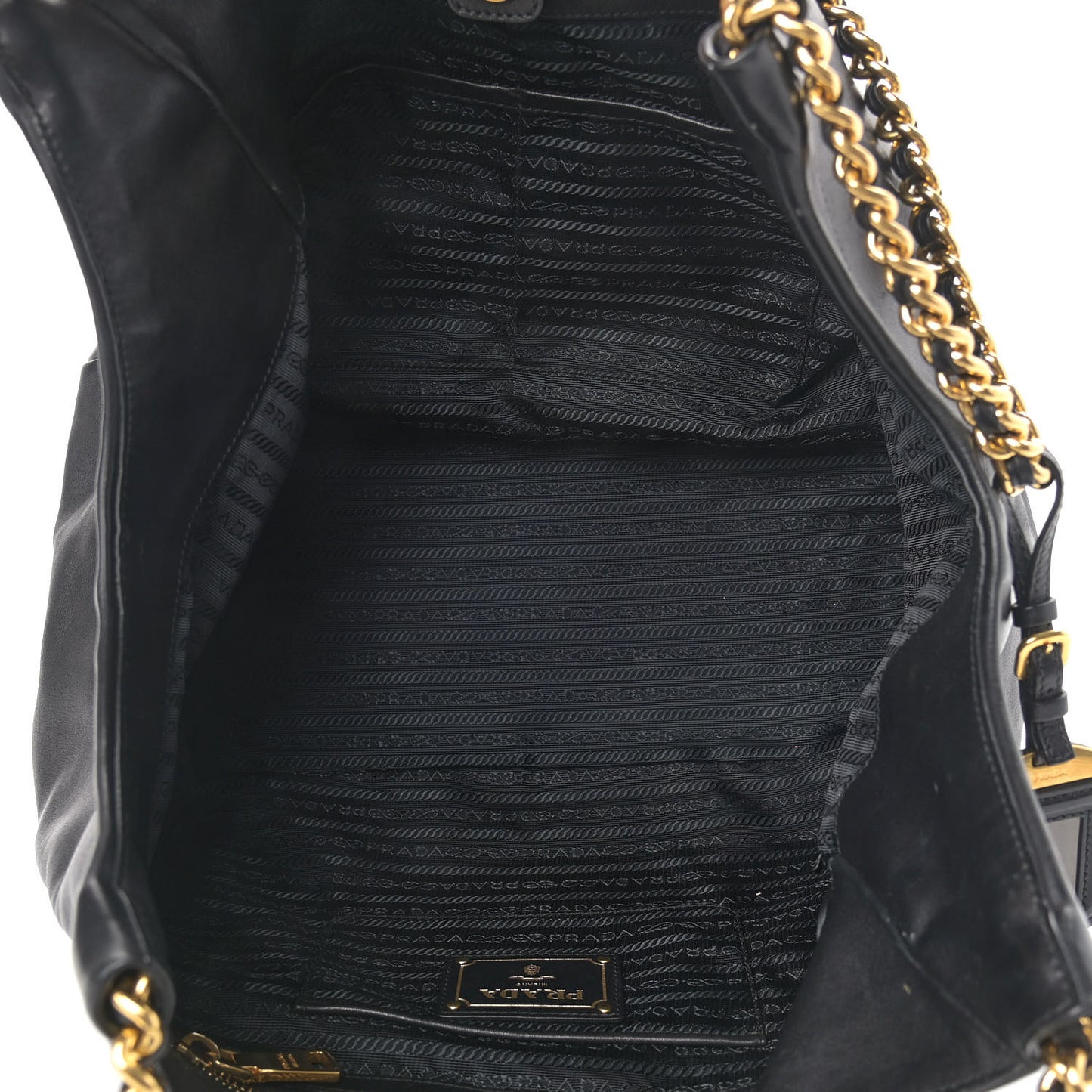 Soft Calf Chain Tote Black