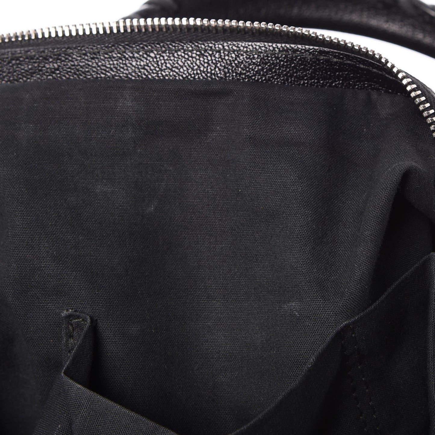 Chevre Silver Metallic Edge Hardware Velo Black