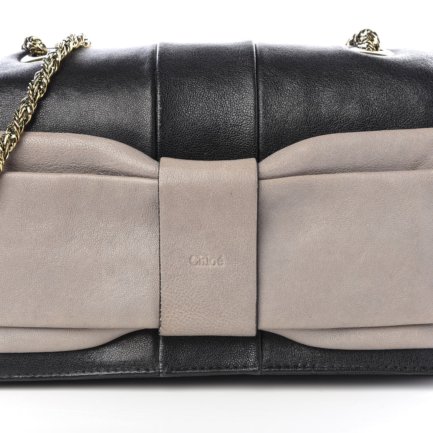 Calfskin Small June Bow Shoulder Bag Black