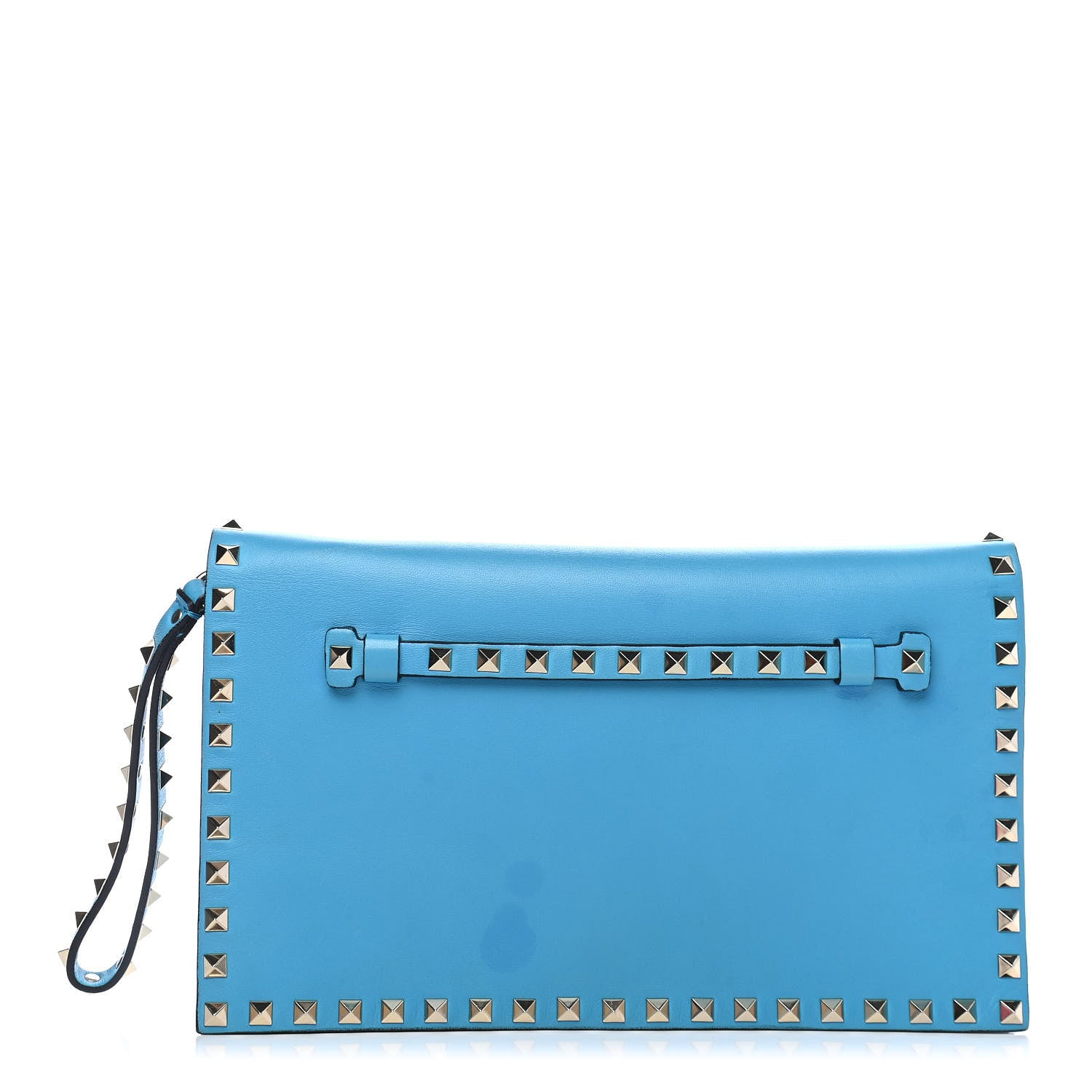Valentino Garavani Nappa Rockstud Wristlet Clutch Parrot 1 of 10