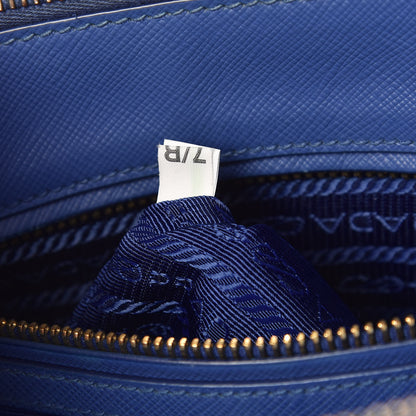 Prada Saffiano Small Galleria Double Zip Tote Bluette 11 of 22