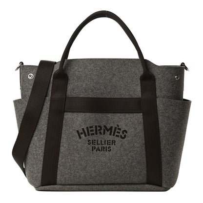 Hermes Felt Sac De Pansage Groom Bag Acier 1 of 15