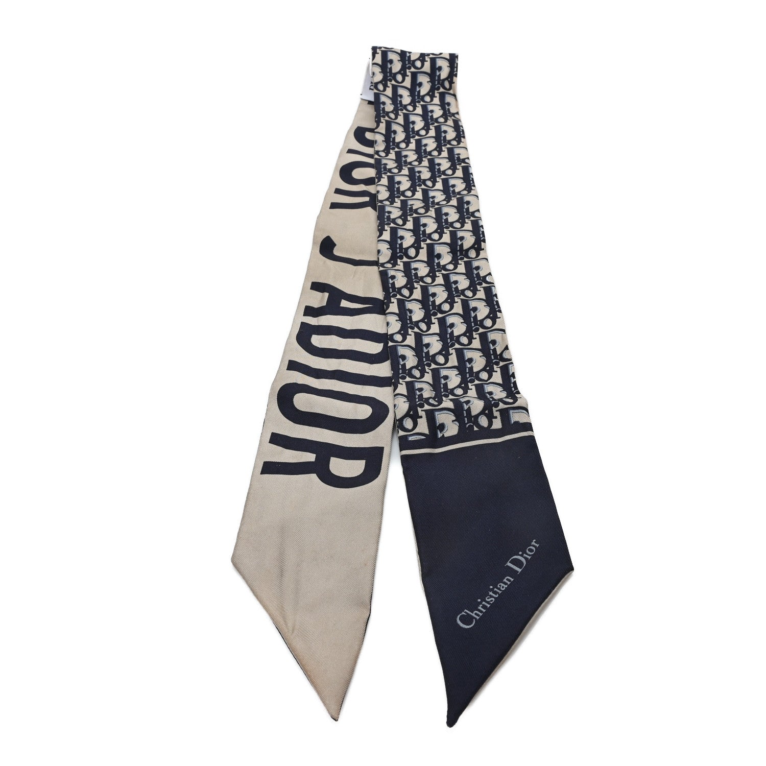 マフラー christian dior atelier muffler Christian Dior Silk Oblique Mitzah Scarf Bleu Marine Bleu Marine