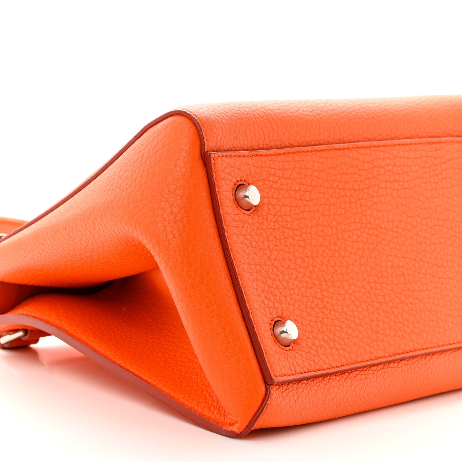 Celine Grained Calfskin Medium Edge Shoulder Bag Vermillion 7 of 11
