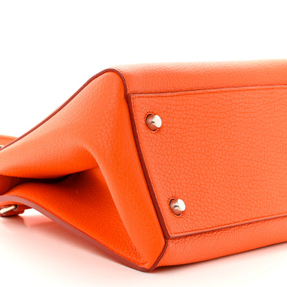Celine Grained Calfskin Medium Edge Shoulder Bag Vermillion 7 of 11
