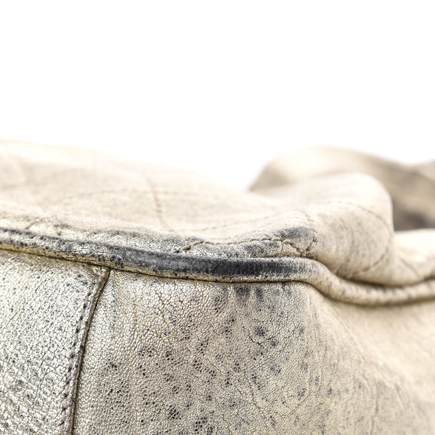 Distressed Lambskin Le Marais Tote Gold