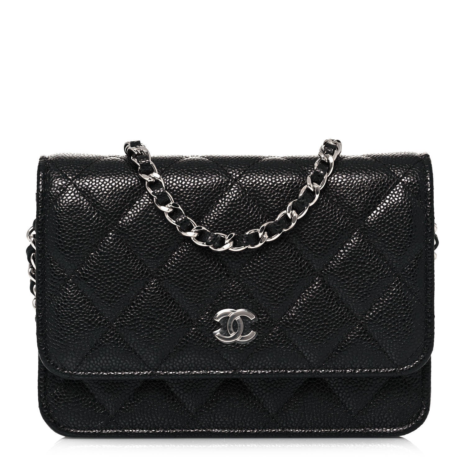 Chanel Caviar Quilted Mini Wallet On Chain WOC Black 1 of 13
