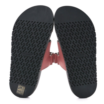 Hermes Satin Crepe Chypre Sandals 36 Bois De Rose 5 of 9