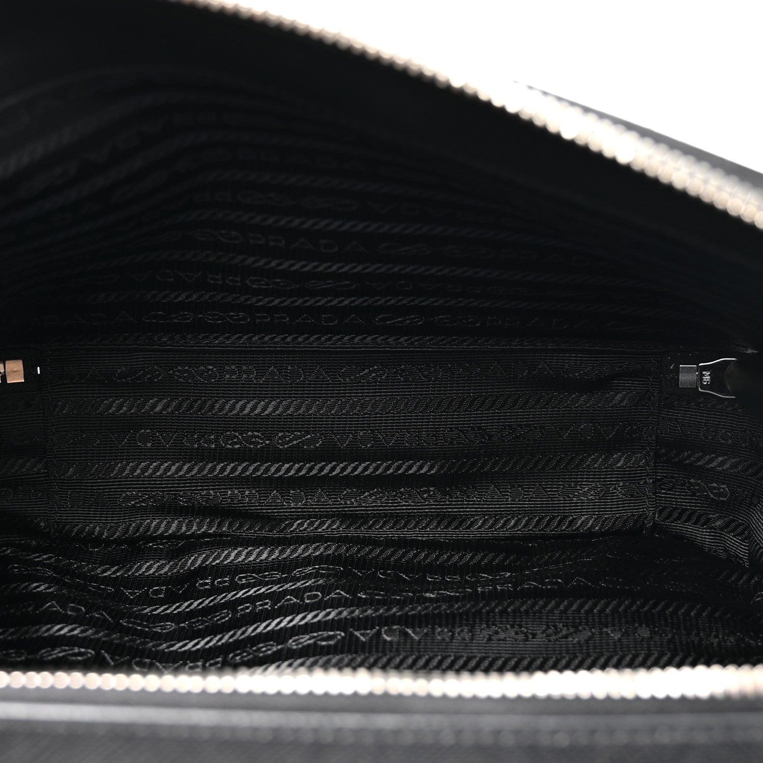 Prada Saffiano Travel Medium Brique Crossbody Bag Black 5 of 9