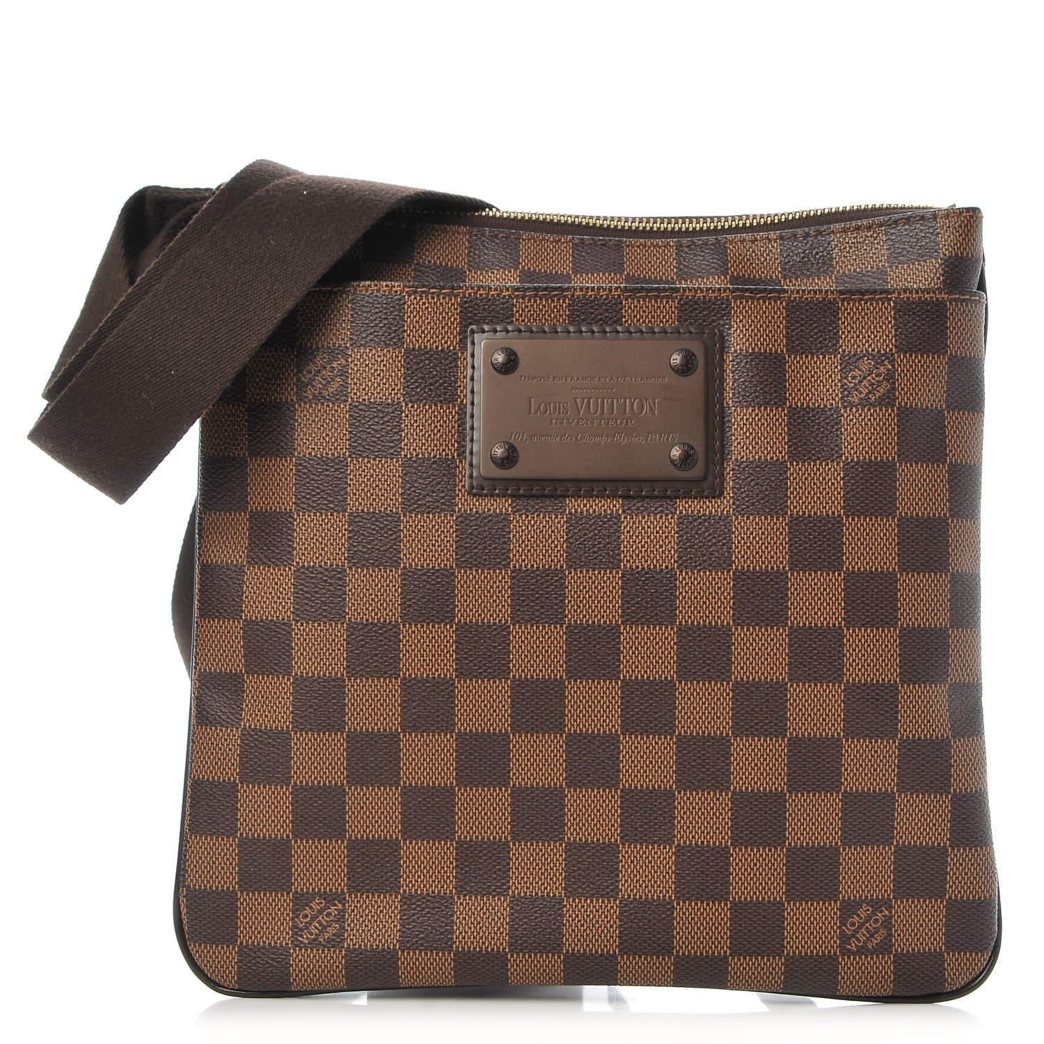 Louis Vuitton Damier Ebene Brooklyn Flat Pochette 1 of 6