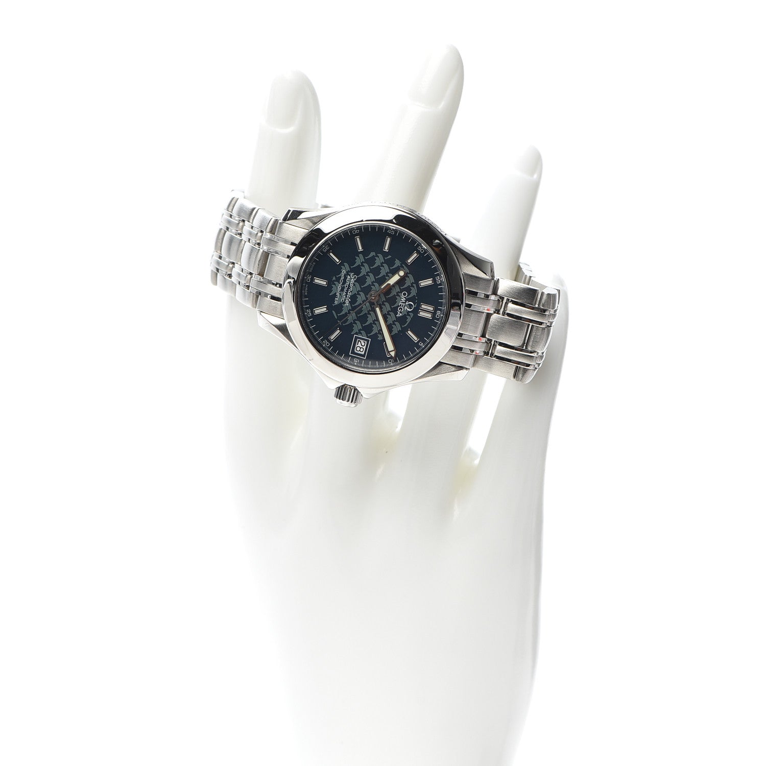 Omega Stainless Steel 36mm Seamaster Jacques Mayol Automatic Watch Blue 2500.80 2 of 7
