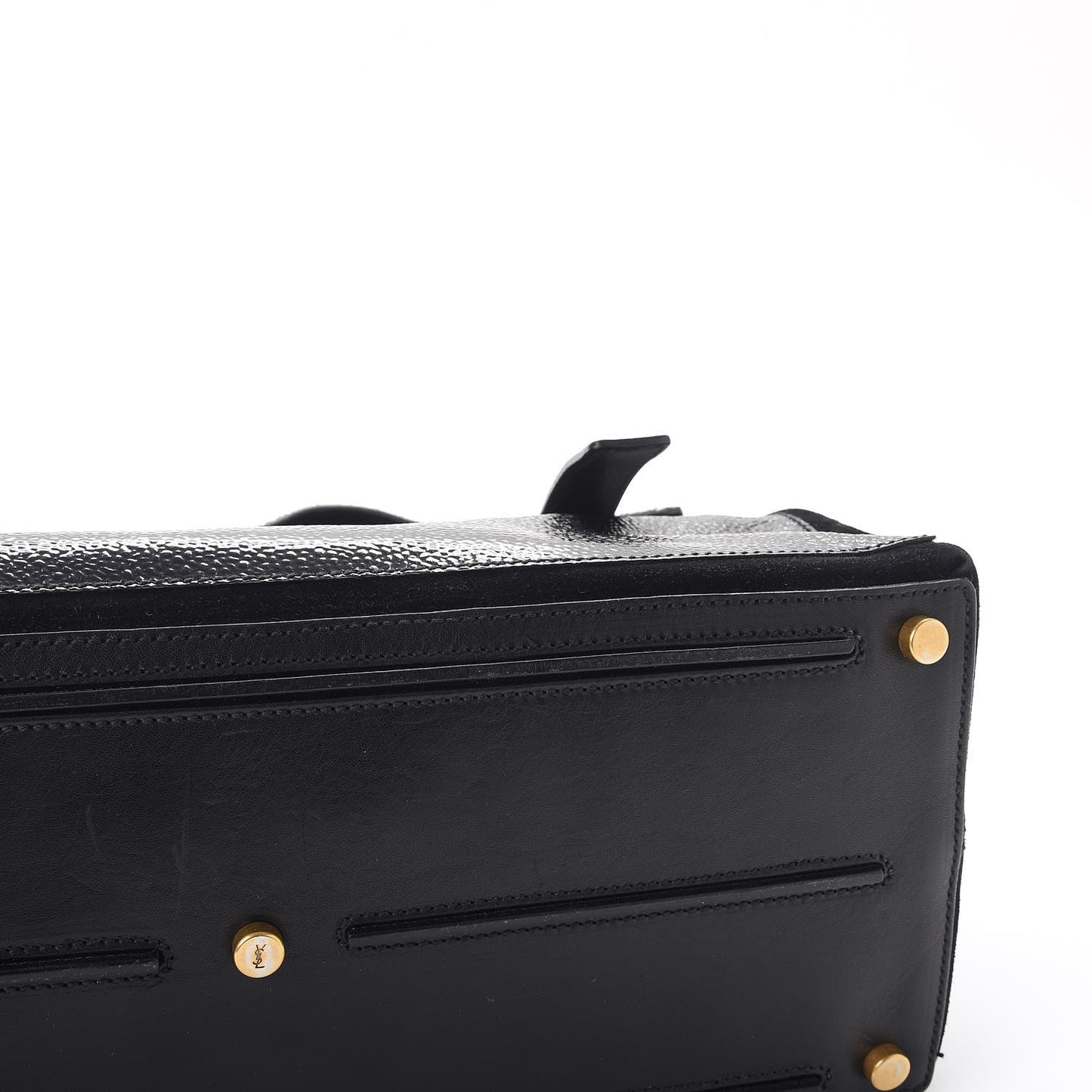 Pony Hair Patent Large Muse Two Black