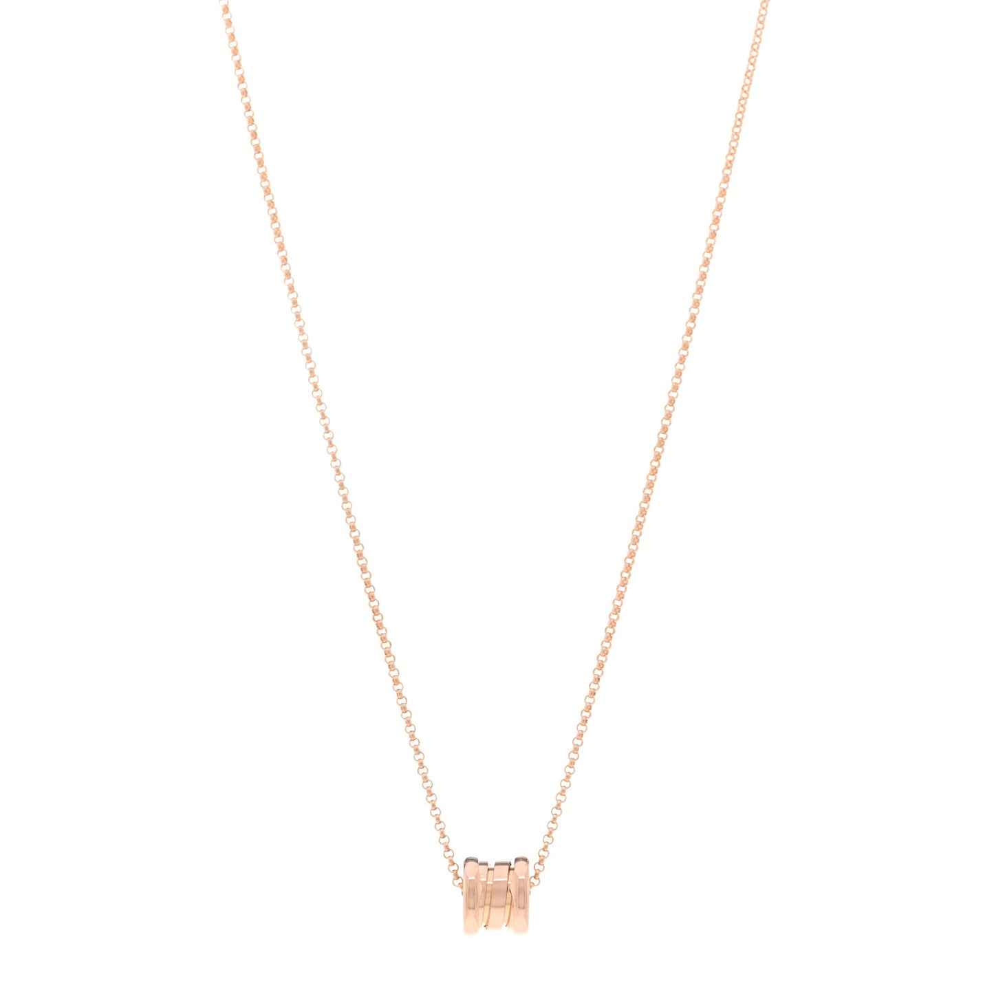 18K Rose Gold Mini B.Zero1 Pendant Necklace